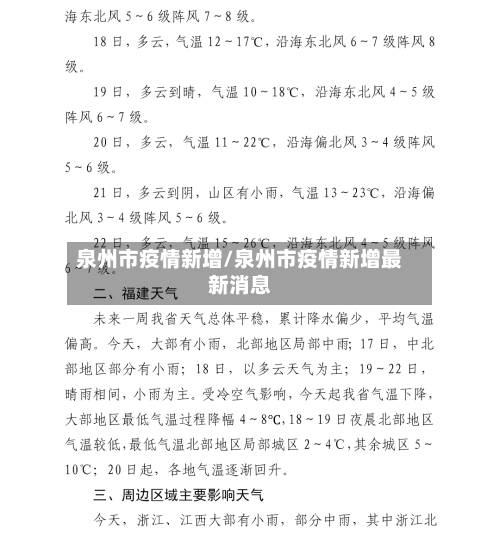 泉州市疫情新增/泉州市疫情新增最新消息-第2张图片