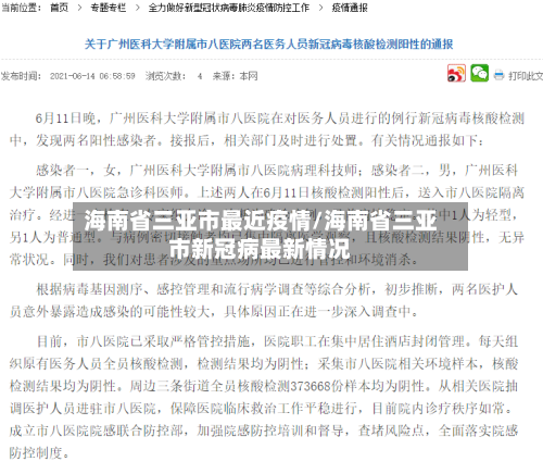 海南省三亚市最近疫情/海南省三亚市新冠病最新情况-第1张图片