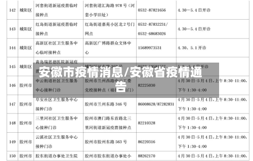 安徽市疫情消息/安徽省疫情通告-第1张图片
