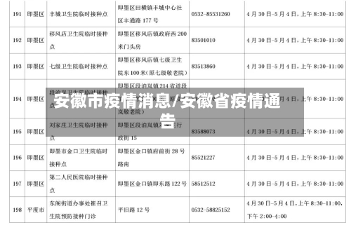 安徽市疫情消息/安徽省疫情通告-第2张图片