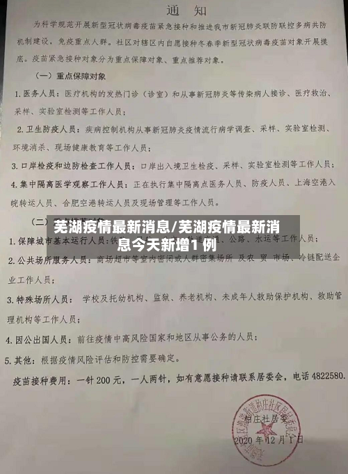芜湖疫情最新消息/芜湖疫情最新消息今天新增1 例-第1张图片
