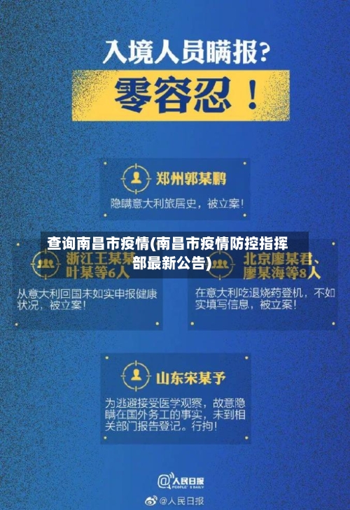 查询南昌市疫情(南昌市疫情防控指挥部最新公告)-第1张图片