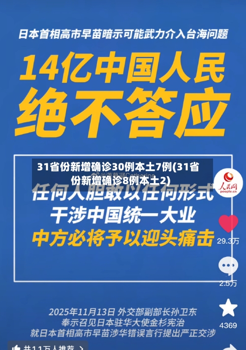 31省份新增确诊30例本土7例(31省份新增确诊8例本土2)-第1张图片