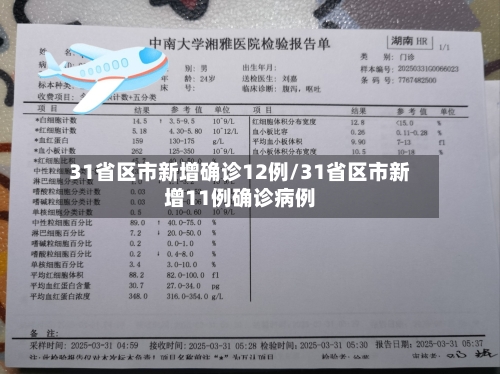 31省区市新增确诊12例/31省区市新增11例确诊病例-第1张图片
