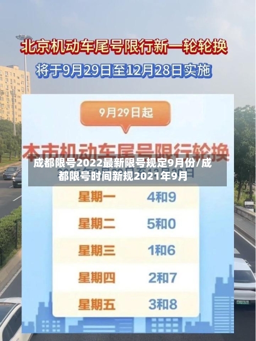 成都限号2022最新限号规定9月份/成都限号时间新规2021年9月-第1张图片