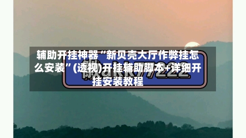 辅助开挂神器“新贝壳大厅作弊挂怎么安装”(透视)开挂辅助脚本+详细开挂安装教程-第2张图片