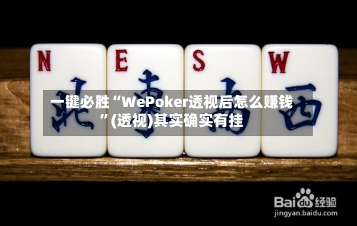 一键必胜“WePoker透视后怎么赚钱	”(透视)其实确实有挂-第1张图片