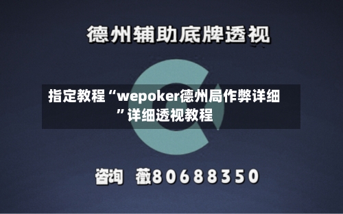 指定教程“wepoker德州局作弊详细	”详细透视教程-第1张图片