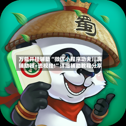 万能开挂辅助“微信小程序功夫川麻辅助器+透视挂!”详细辅助教程分享-第3张图片