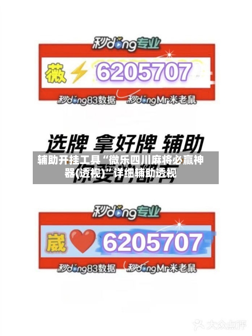 辅助开挂工具“微乐四川麻将必赢神器(透视)	”详细辅助透视-第1张图片