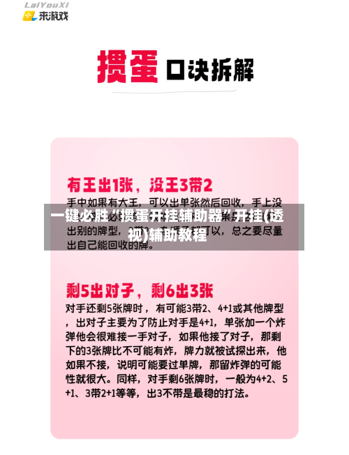 一键必胜“掼蛋开挂辅助器”开挂(透视)辅助教程-第2张图片