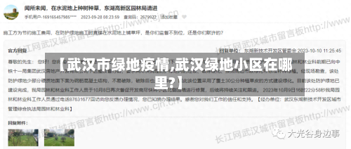 【武汉市绿地疫情,武汉绿地小区在哪里?】-第1张图片