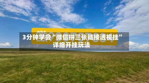 3分钟学会“微信拼三张链接透视挂	”详细开挂玩法-第2张图片