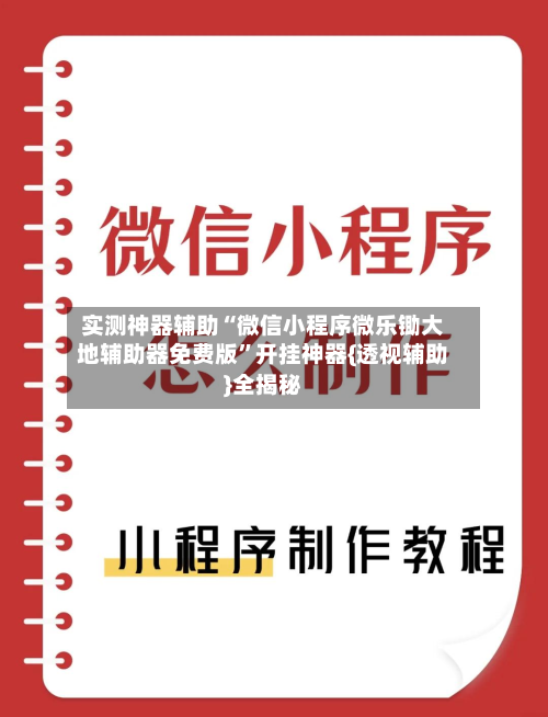 实测神器辅助“微信小程序微乐锄大地辅助器免费版”开挂神器{透视辅助}全揭秘-第3张图片