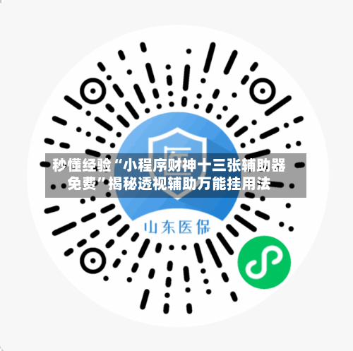 秒懂经验“小程序财神十三张辅助器免费	”揭秘透视辅助万能挂用法-第2张图片