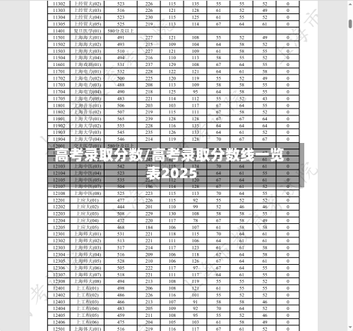 高考录取分数/高考录取分数线一览表2025-第1张图片