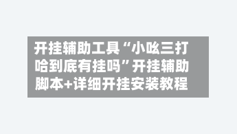 开挂辅助工具“小吆三打哈到底有挂吗”开挂辅助脚本+详细开挂安装教程-第2张图片