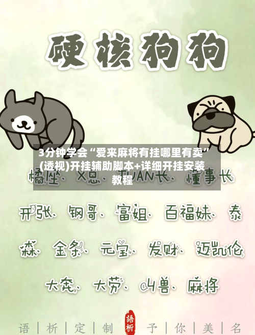 3分钟学会“爱来麻将有挂哪里有卖	”(透视)开挂辅助脚本+详细开挂安装教程-第1张图片