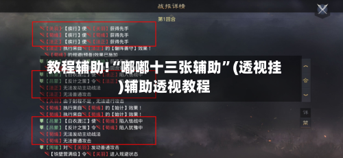 教程辅助!“嘟嘟十三张辅助	”(透视挂)辅助透视教程-第2张图片