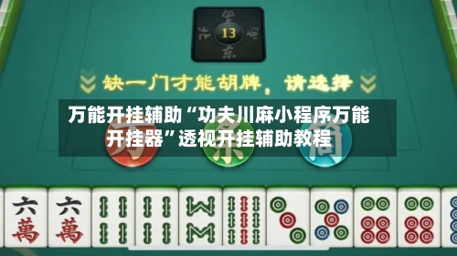 万能开挂辅助“功夫川麻小程序万能开挂器”透视开挂辅助教程-第1张图片