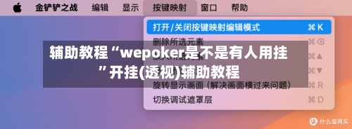 辅助教程“wepoker是不是有人用挂	”开挂(透视)辅助教程-第1张图片