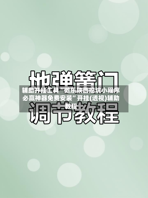 辅助开挂工具“微乐陕西挖坑小程序必赢神器免费安装”开挂(透视)辅助教程-第1张图片