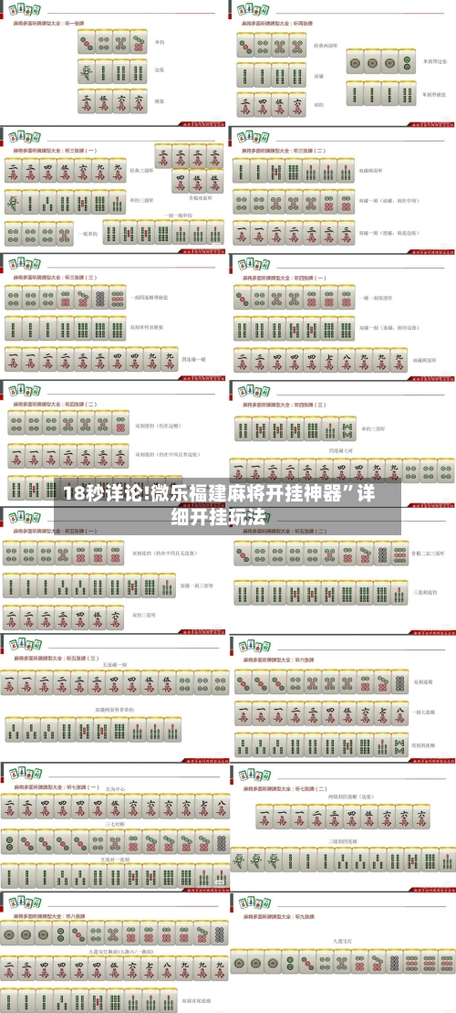 18秒详论!微乐福建麻将开挂神器	”详细开挂玩法-第1张图片