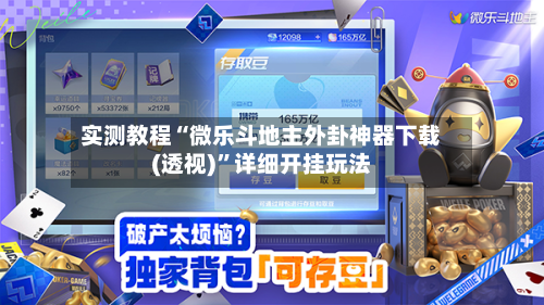 实测教程“微乐斗地主外卦神器下载(透视)	”详细开挂玩法-第2张图片