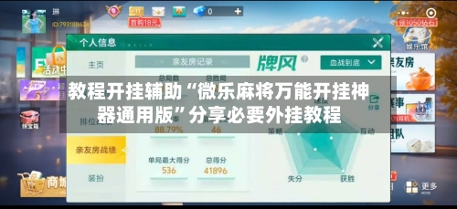 教程开挂辅助“微乐麻将万能开挂神器通用版”分享必要外挂教程-第2张图片