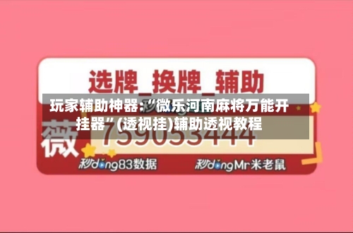玩家辅助神器:“微乐河南麻将万能开挂器”(透视挂)辅助透视教程-第3张图片