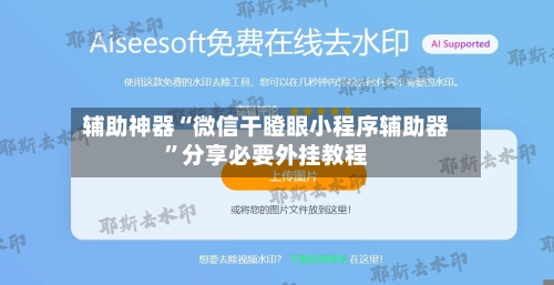 辅助神器“微信干瞪眼小程序辅助器	”分享必要外挂教程-第2张图片