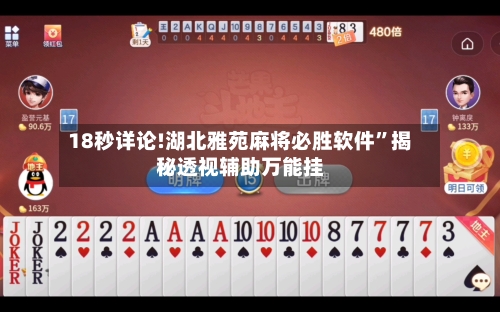 18秒详论!湖北雅苑麻将必胜软件”揭秘透视辅助万能挂-第1张图片