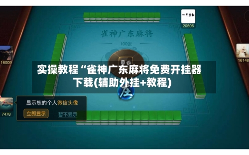 实操教程“雀神广东麻将免费开挂器下载(辅助外挂+教程)-第1张图片