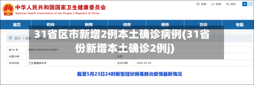 31省区市新增2例本土确诊病例(31省份新增本土确诊2例j)-第3张图片