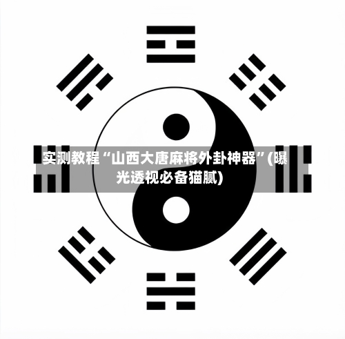 实测教程“山西大唐麻将外卦神器”(曝光透视必备猫腻)-第3张图片